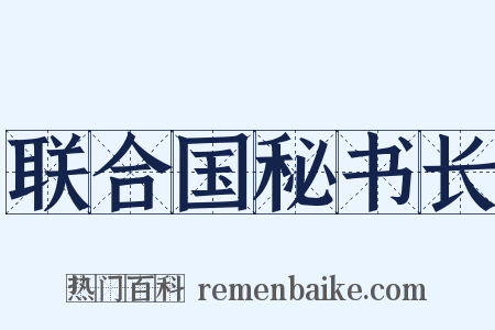 联合国秘书长是什么意思的图片